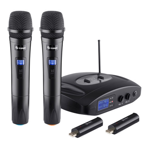 Imagen de Microfono Steren Doble  WR-810UHF